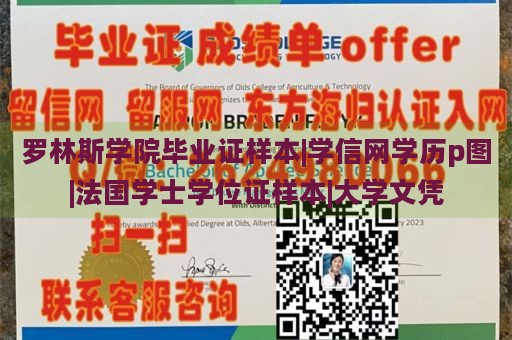 罗林斯学院毕业证样本|学信网学历p图|法国学士学位证样本|大学文凭